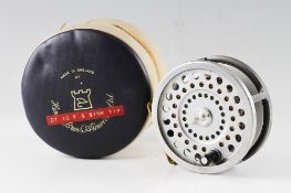 Hardy Bros Alnwick Marquis Salmon No.2 fly reel: 4 1/8” dia - ribbed brass foot, complete with line-