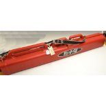 K.I.S Travelling Rod Case – red coloured extending case with handle and KIS strap – minimum size 46”