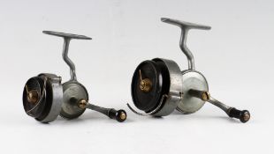 2x Hardy Bros Alnwick Hardex spinning reels: large Hardex No2 Mk.II and small Hardex No.1 Mk III