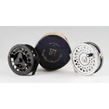 Hardy Bros and Loop fly reels (2) - Hardy Marquis 10#3.75 inch dia - with reversible line guard,