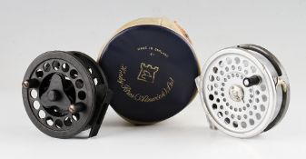 Hardy Bros and Loop fly reels (2) - Hardy Marquis 10#3.75 inch dia - with reversible line guard,