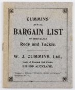Cummins 1926/27 Annual Bargain List Fishing Trade Catalogue, 23 Page booklet list of products and