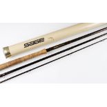 Good Sage Graphite III salmon fly rod: 15ft 3pc - line 10# - weight 8 7/8oz – 2x lined butt guides