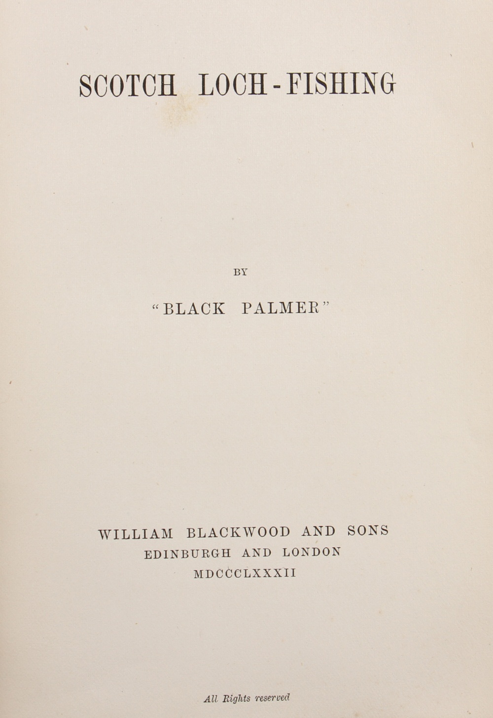 Black, Palmer – (Burns-Begg) Scotch Loch – Fishing 1882 original green binding - Image 2 of 2