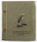 C Farlow Fishing Tackle Catalogue / Price List Circa 1924. 12 colour plates of flies, illus