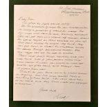 Richard Walker Letter 1983 – 14th April hand written and signed Dick – 3x paragraphs discussing