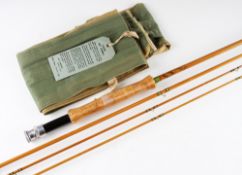 Fine Hardy Bros “The L.R.H Dry Fly” palakona fly Rod ser. no H66859: 8’9” 3pc with 2 tips -wt 5oz-