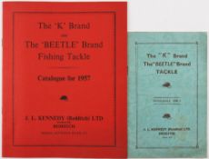 The K Brand Fishing Trade Catalogues, 1950s The Beetle Brand fishing tackle catalogues for 1950