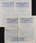 1949/50 Shrewsbury Town Midland League home match programmes to include Frickley Colliery, Doncaster