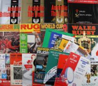 Big Match Bundle of Rugby Programmes etc (20): All three Australia v British Lions Tests 2001; Wales