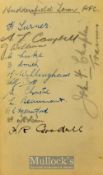 1933/34 Manchester City Football Autographs of the FA Cup Winners 1934 including Tommy Chorlton,