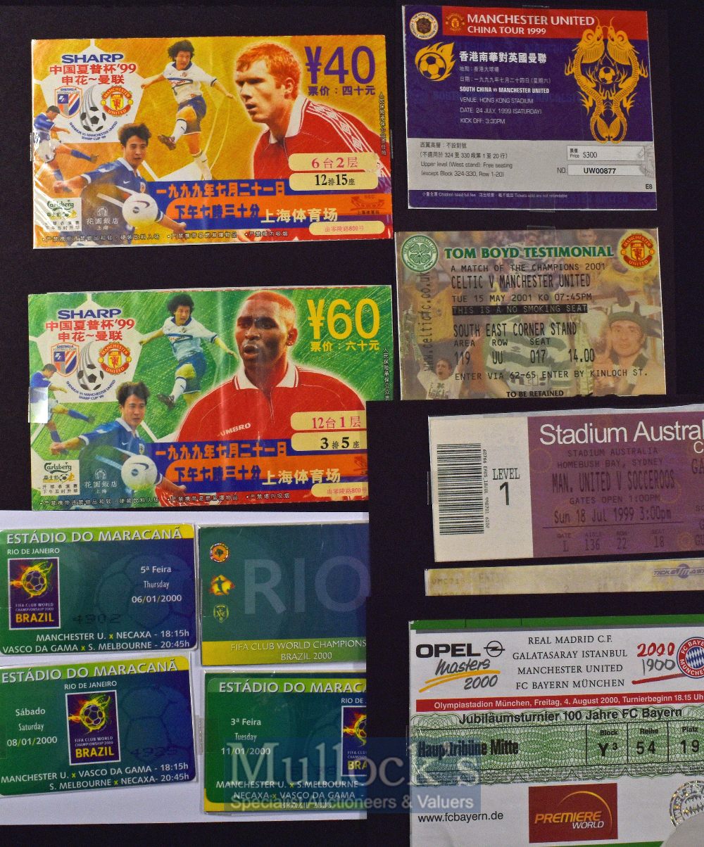 1999/2000 Manchester Utd World Club Championship match tickets in Rio de Janeiro v Necaxa, v Vasco