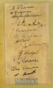 1930/31 Chelsea Football Autograph Album Sheet including George Pearson, Willie Ferguson, Jackie