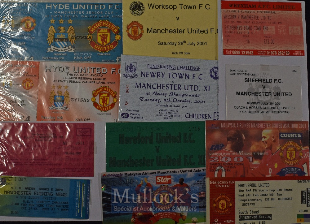 2001/02 Manchester Utd match tickets to include homes Hartlepool Utd youth, aways at Birmingham