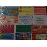 2001/02 Manchester Utd match tickets to include homes Hartlepool Utd youth, aways at Birmingham
