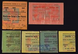 1961/62 Manchester Utd home match tickets v Bolton Wanderers (FAC), Preston NE (FAC), Sheffield