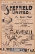 1900/1901 Sheffield Utd v Everton (FAC) football programme 23 February 1901 at Bramhall Lane. Very