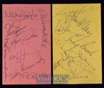 1967/68 Manchester City Football Autographs League Div 1 and FA Cup Winners 1969 with 16x signatures