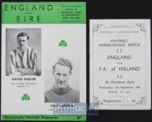 1949 England v FA of Ireland (Eire) official small football programme at Goodison Park 21