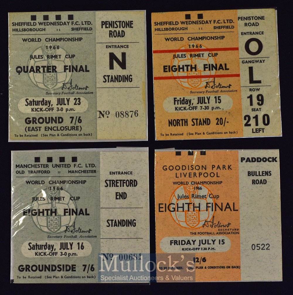 1966 Football World Cup match tickets at Hillsborough Spain v Switzerland 15 July 1966, West Germany