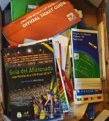 Selection of Football World Cup Memorabilia 1982-2018 consisting of media guides, spectator