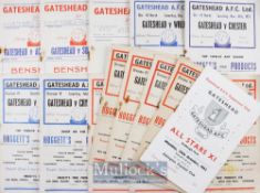 Selection of Gateshead home football programmes to include 1953/54 Accrington Stanley 1954/55