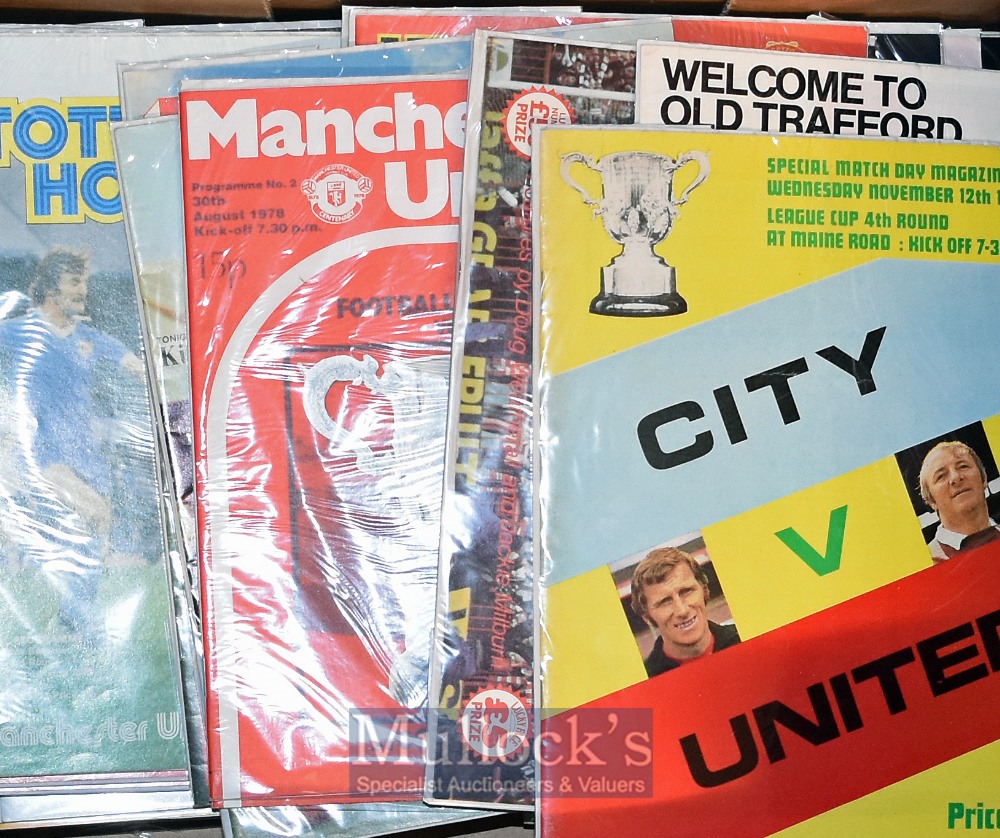 Collection of Manchester Utd FAC football programmes 1980-1989 plus away v Northampton Town 2003/