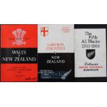 1963-4 New Zealand All Blacks UK Tour items (3): Programmes from the tourists’ game v London