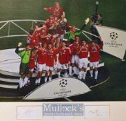 David Beckham, Ole Gunnar Solskjaer and Teddy Sheringham Signed ~Champions League Final~