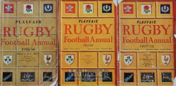 Playfair Rugby Annuals (3): Two are slightly worn but all three overall very sound, the issues of