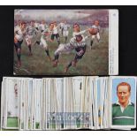 Rugby Cigarette and Postcard Selection: All coloured: Varsity Match postcard, ‘Football