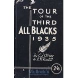 Scarce NZ Rugby Book, The Tour of the Third All Blacks 1935: Well-produced NZ 200pp A5 softback