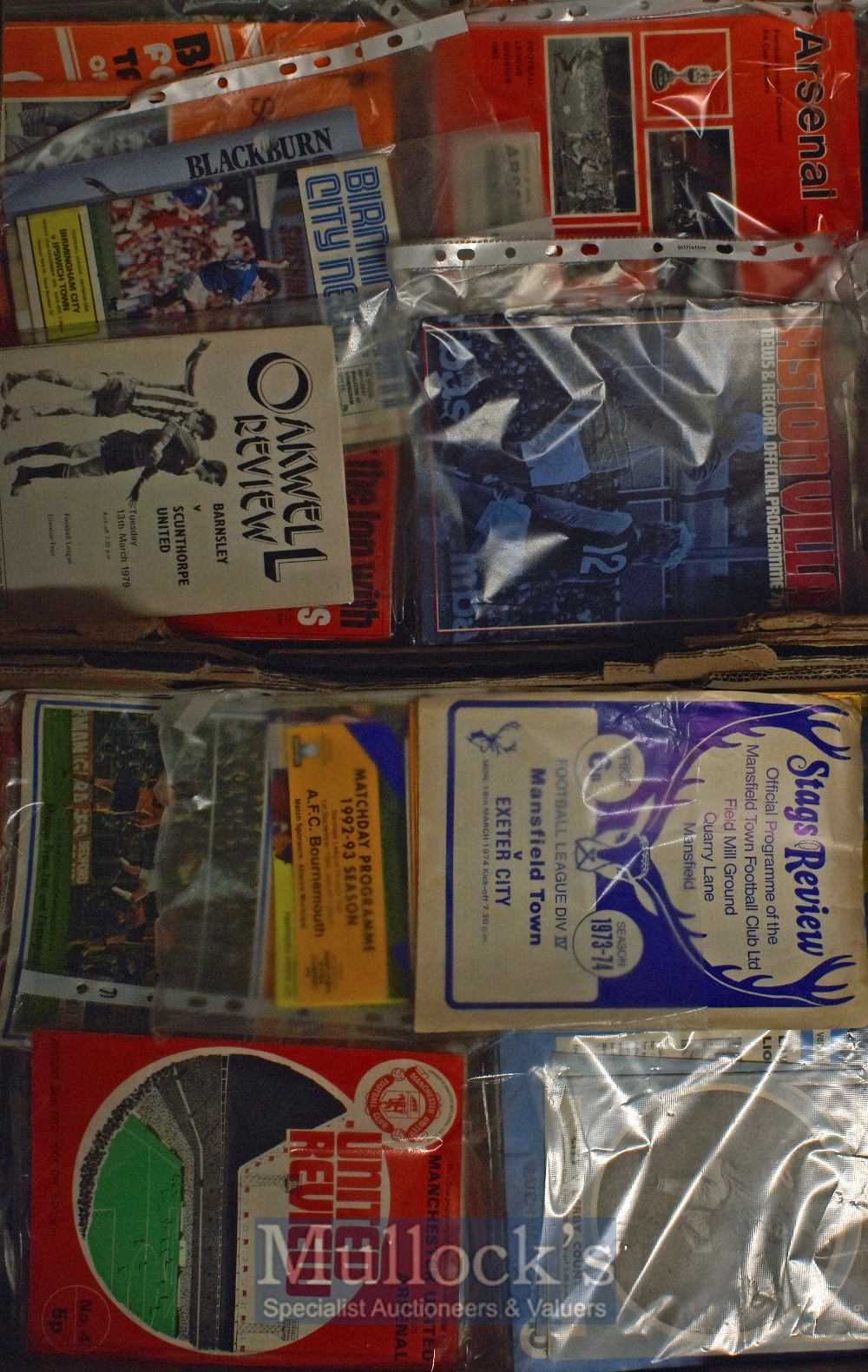 Collection of football club programmes A – M all league, cup issues, excellent quantity with