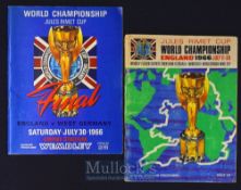 1966 World Cup Final England v West Germany football programme plus tournament programme. (2) Fair-