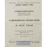 Scarce 1949/50 Sale v Manchester Utd fund raising for National Playing Fields Association match