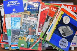 Selection of England International Football Programmes from 1960s onwards including 55v Spain, 59