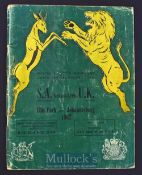 ?Scarce 1962 British Lions v South Africa v 1st Test Rugby Programme: Cover a little worn but