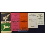 1935-1973 NZ Tour Itineraries/Fixture Cards (5): Some signs of pocket wear and age but lovely