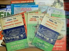 Collection of FA Cup final football programmes to include 1956, 1960, 1962, 1963, 1964, 1965 (+ song