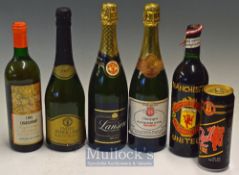 Selection of varied Manchester Utd items to include Manchester Utd champagne stamped |Sharp