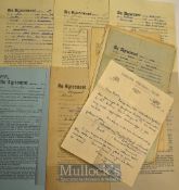 Quantity of 1922-1945 Player Contracts including various clubs such as Retford Town, Stourbridge,