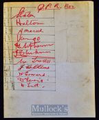 1930/31 Birmingham City Football Autographs FA Cup Finalists 1931 including Joe Bradford, Ernest