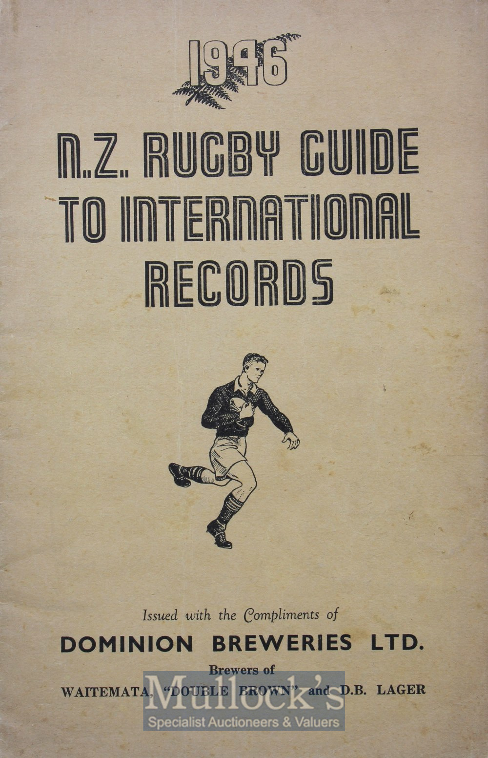 Scarce Booklet, 1946 NZ Rugby Guide to International Records: In good condition for age, owner’s