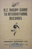Scarce Booklet, 1946 NZ Rugby Guide to International Records: In good condition for age, owner’s