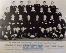 1968 large mounted official photo, New Zealand XV v France at Wellington: Reproduced on a