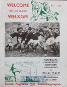 1960 South African Northern Universities v the NZ All Blacks Rugby Programme: Bold 52pp picture-