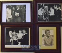 1960~s Black & White framed photographs of Manchester Utd players to include 1963 Noel Cantwell +