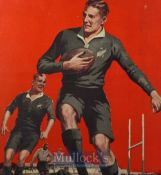 Old Rugby Press Cuttings and Photos: Magazine pages, covers etc with team & action shots and other