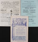 1947/48 at Shrewsbury Town match programmes to include England v Wales amateur international 6