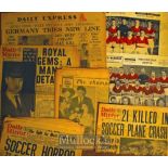 Collection of 1958 daily newspapers recording the period of early February 1958 with news of the